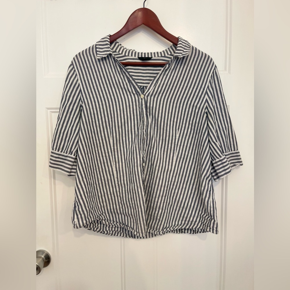 J.Crew Striped Button Up Blouse